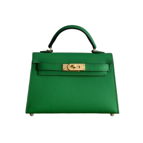 Hermès Mini Kelly Bamboo Green