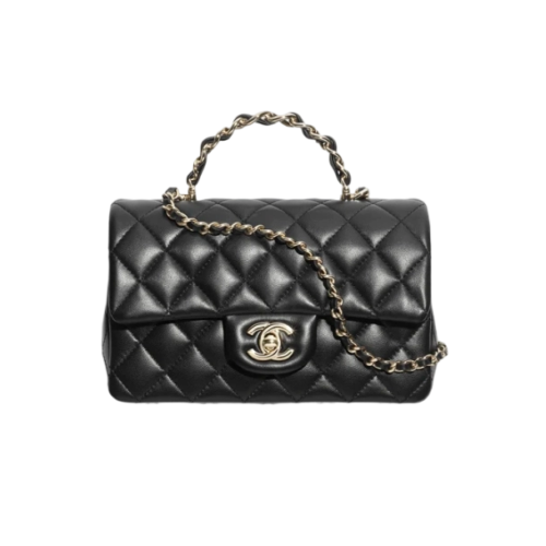CHANEL MINI CLASSIC HANDBAG WITH TOP HANDLE