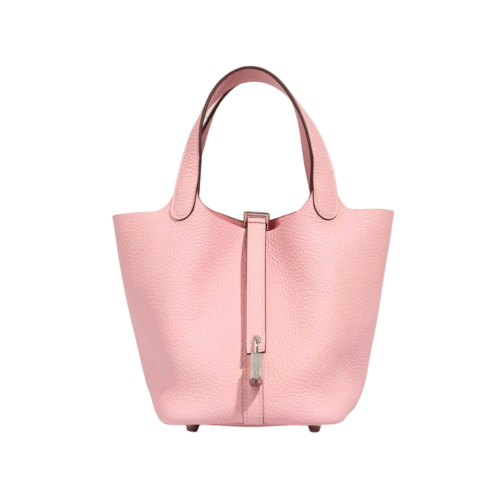 Hermès Rose Sakura Picotin Lock 18 Palladium Hardware