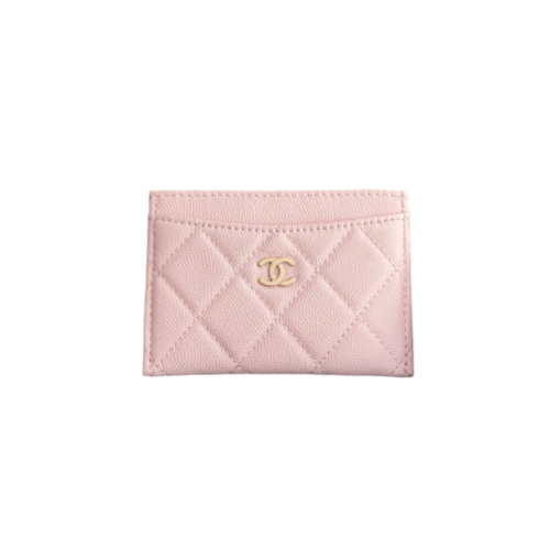 Chanel Card Holder Light Pink & Caviar Calfskin