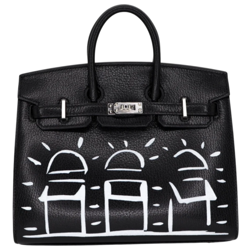 Hermès Black Sellier Disco Faubourg Birkin 20 Palladium Hardware