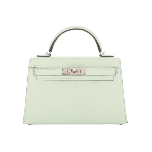 Hermès Mini Kelly II Vert Fizz Palladium Hardware